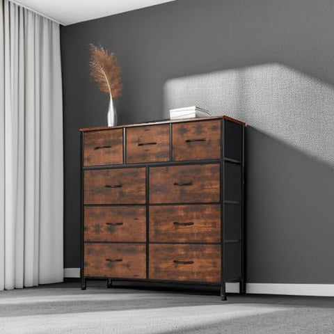 DUMOS dresser anti-tip features ensure stable placement.
