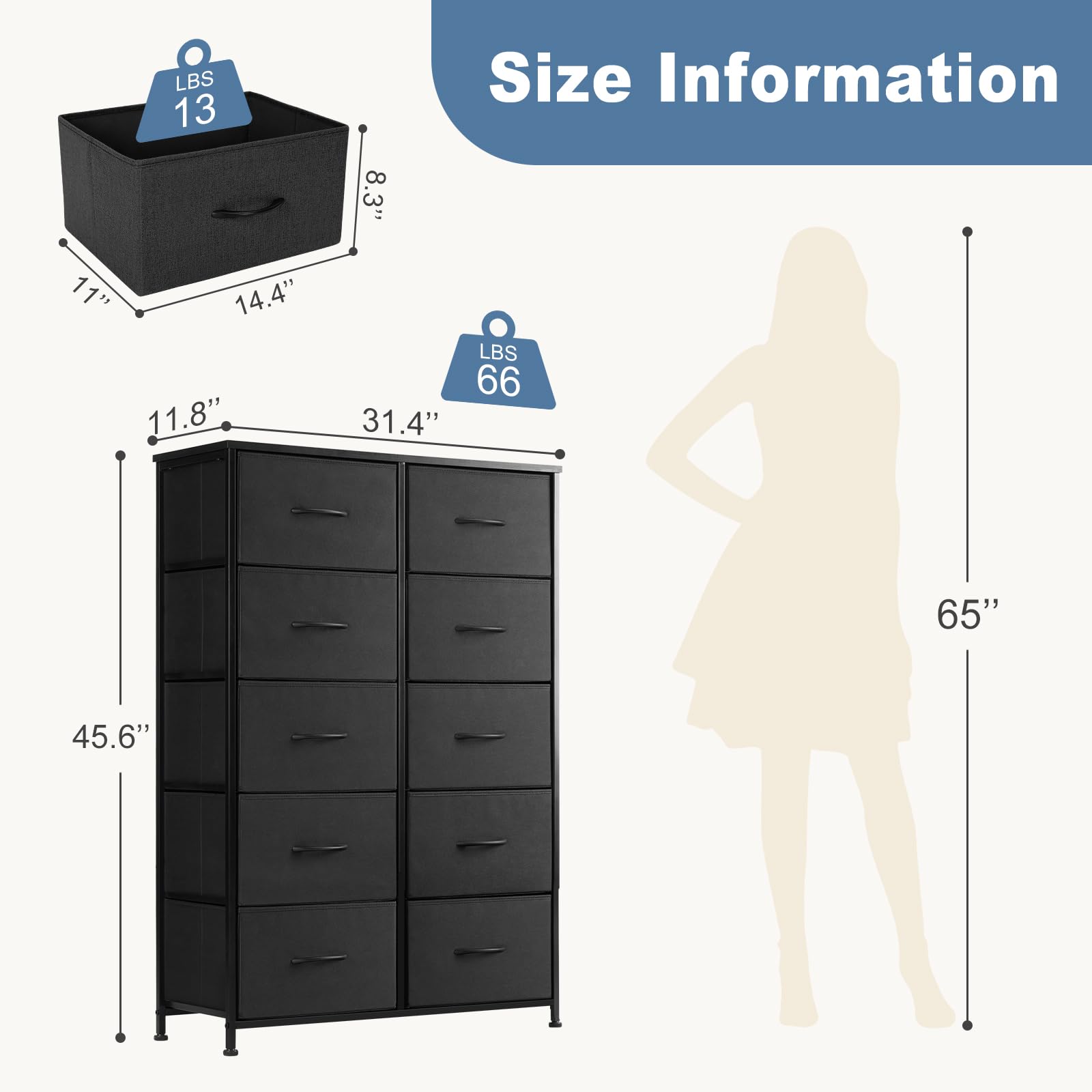 DUMOS dresser anti-tipping design improves safety in active spaces.