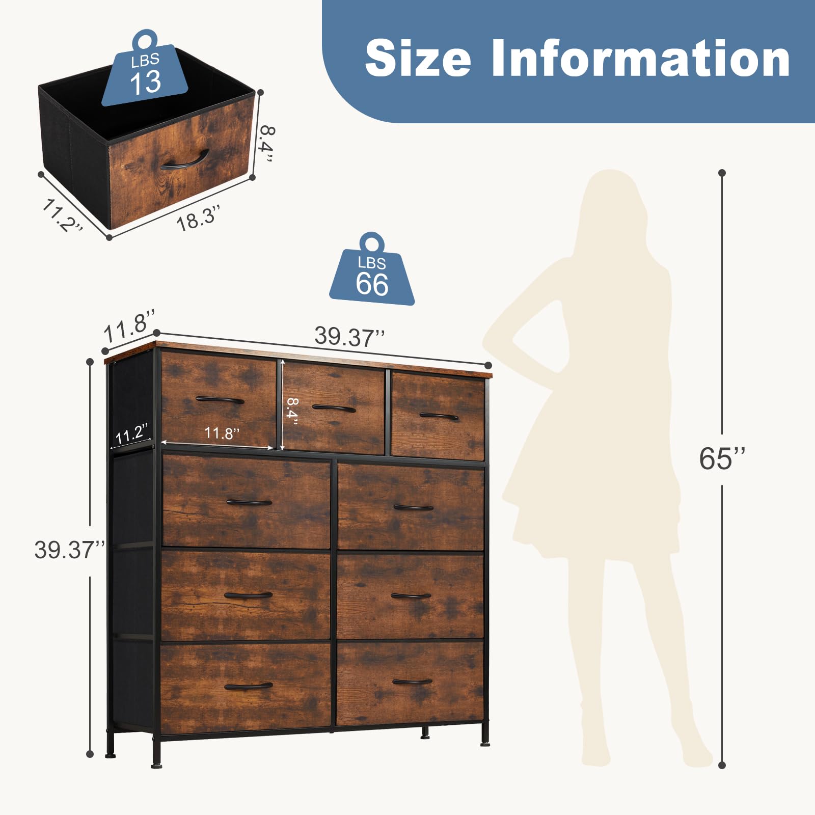 DUMOS dresser in a cozy bedroom setup.