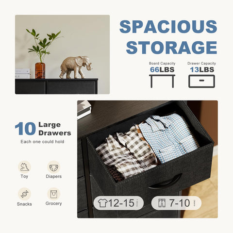 DUMOS dresser metal-frame structure provides durable support for daily use.