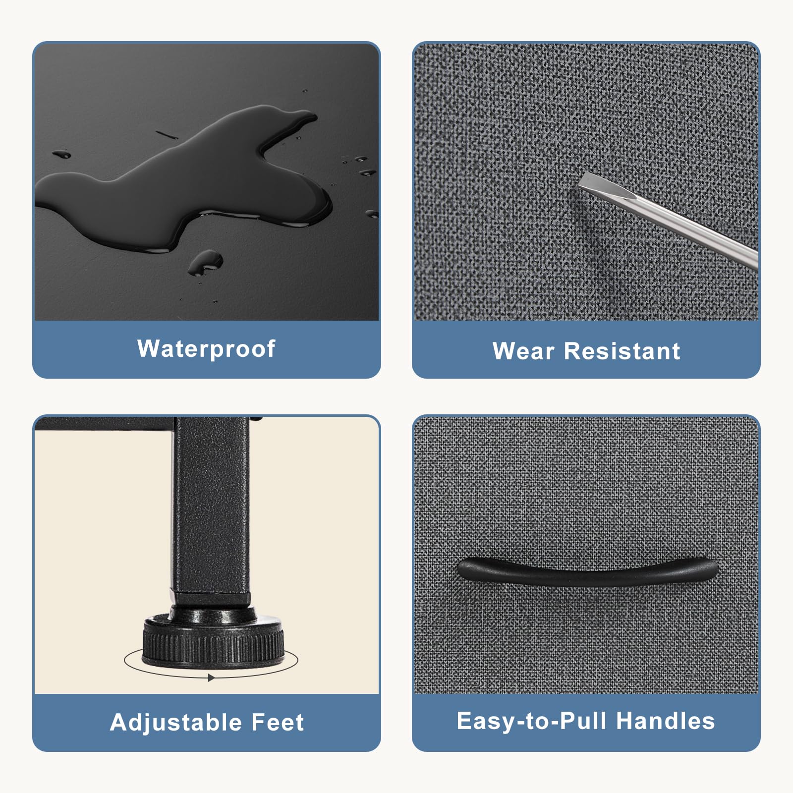 DUMOS durable gray finish enhancing room aesthetics and daily use