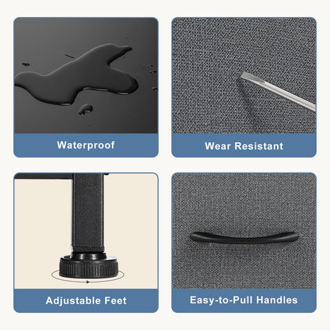 DUMOS durable gray finish enhancing room aesthetics and daily use