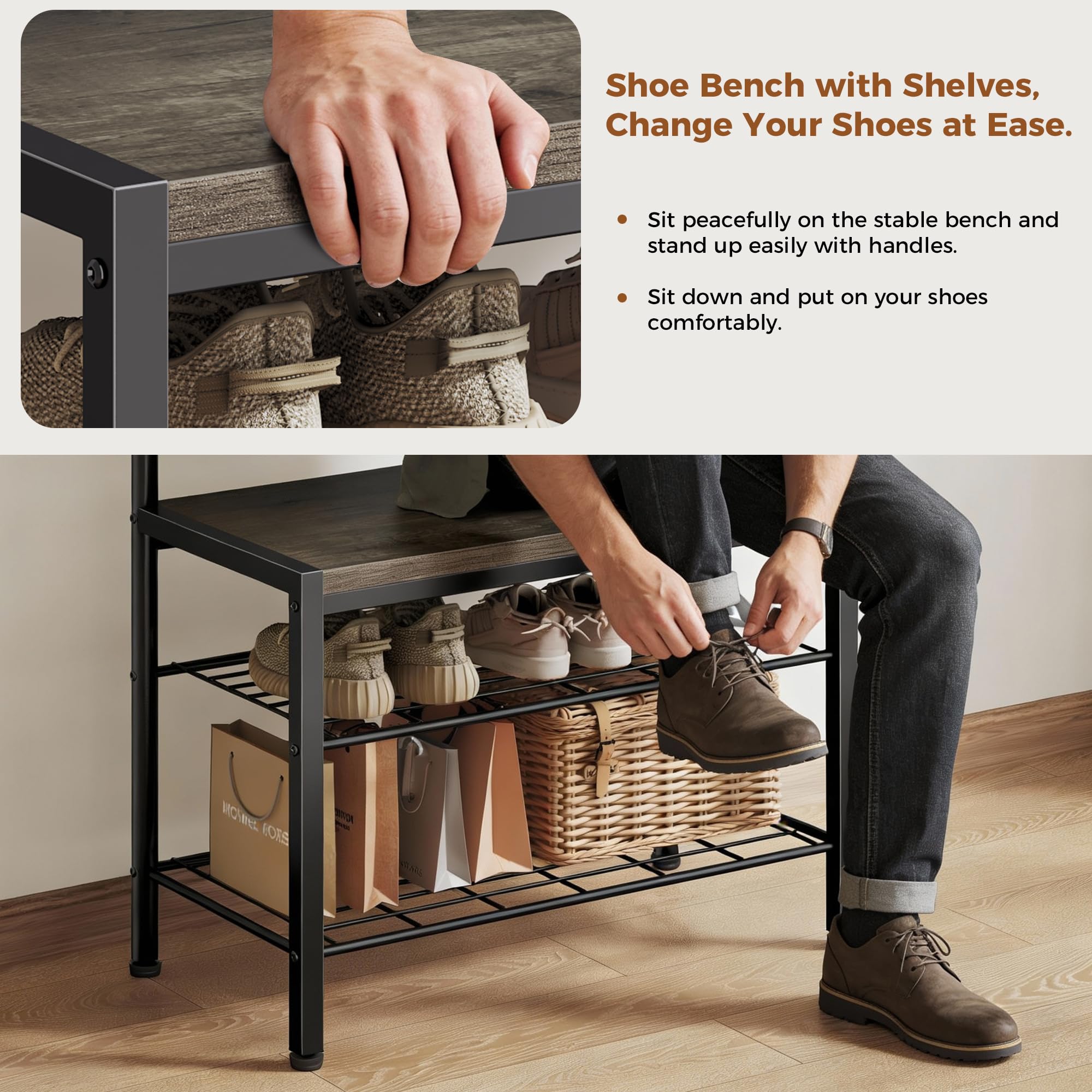 DUMOS durable hall tree withstands daily use in hallways.