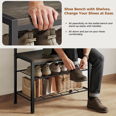 DUMOS durable hall tree withstands daily use in hallways.