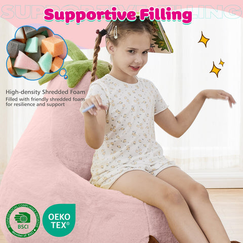 Playful eggplant shaped DUMOS kids sofa designed for kids