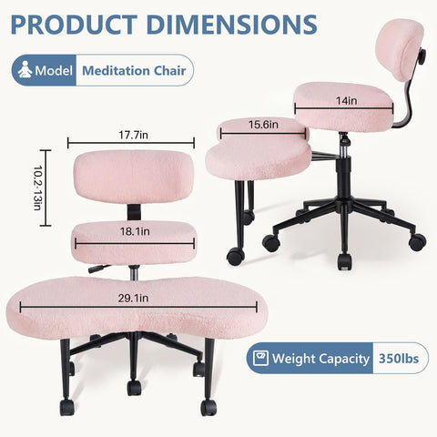 DUMOS ADHD chair with footstool and 360-degree swivel for dynamic movement