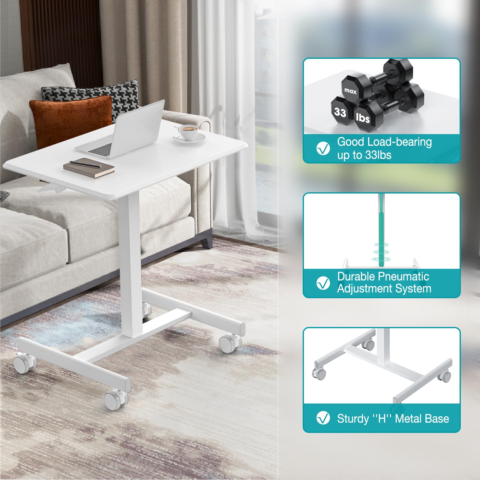 DUMOS ergonomic design supports versatile seating and standing postures