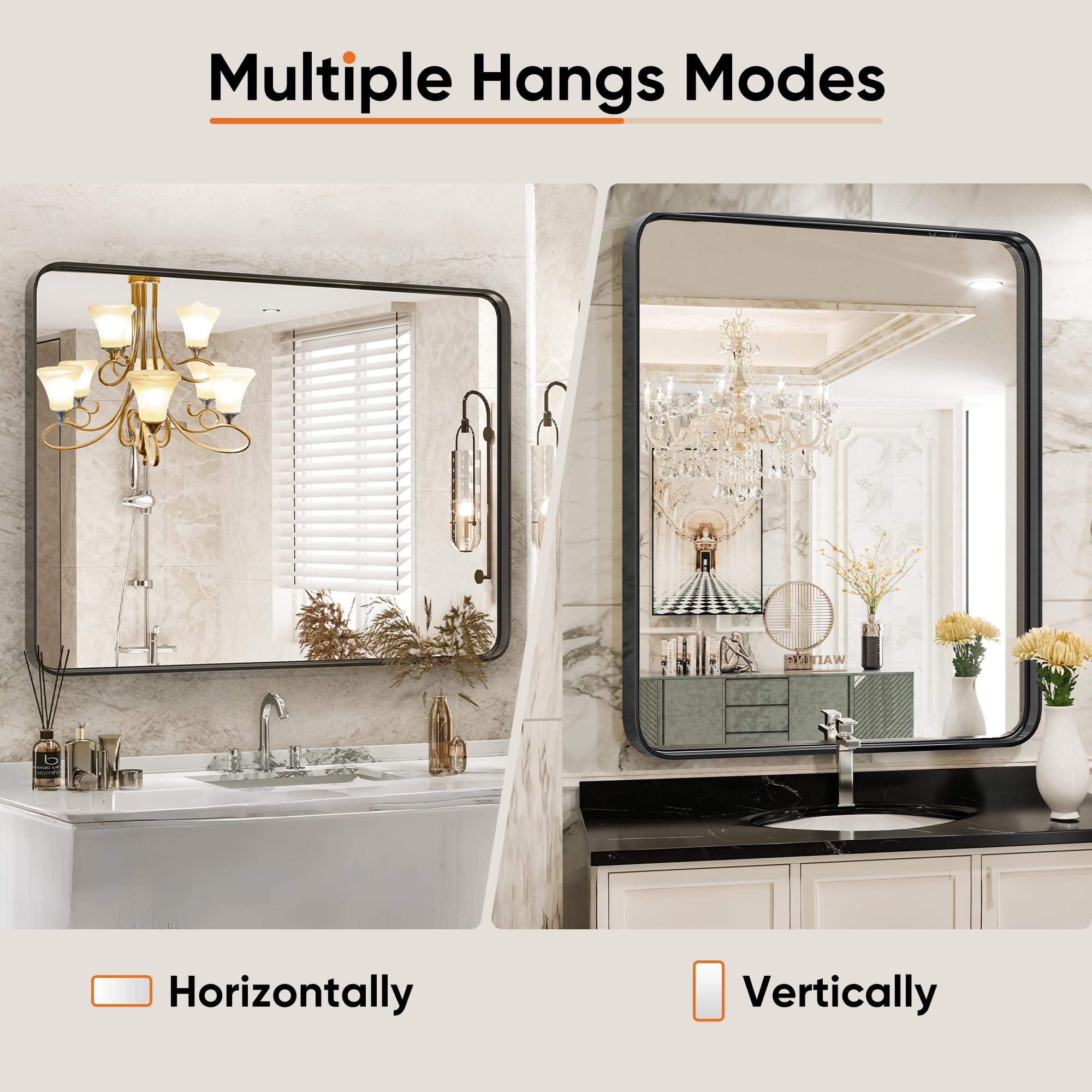 DUMOS 30x40 mirror ideal for bedrooms, living rooms, and entryways.