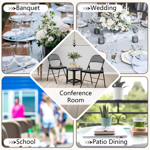 DUMOS folding chair suitable for indoor or outdoor events