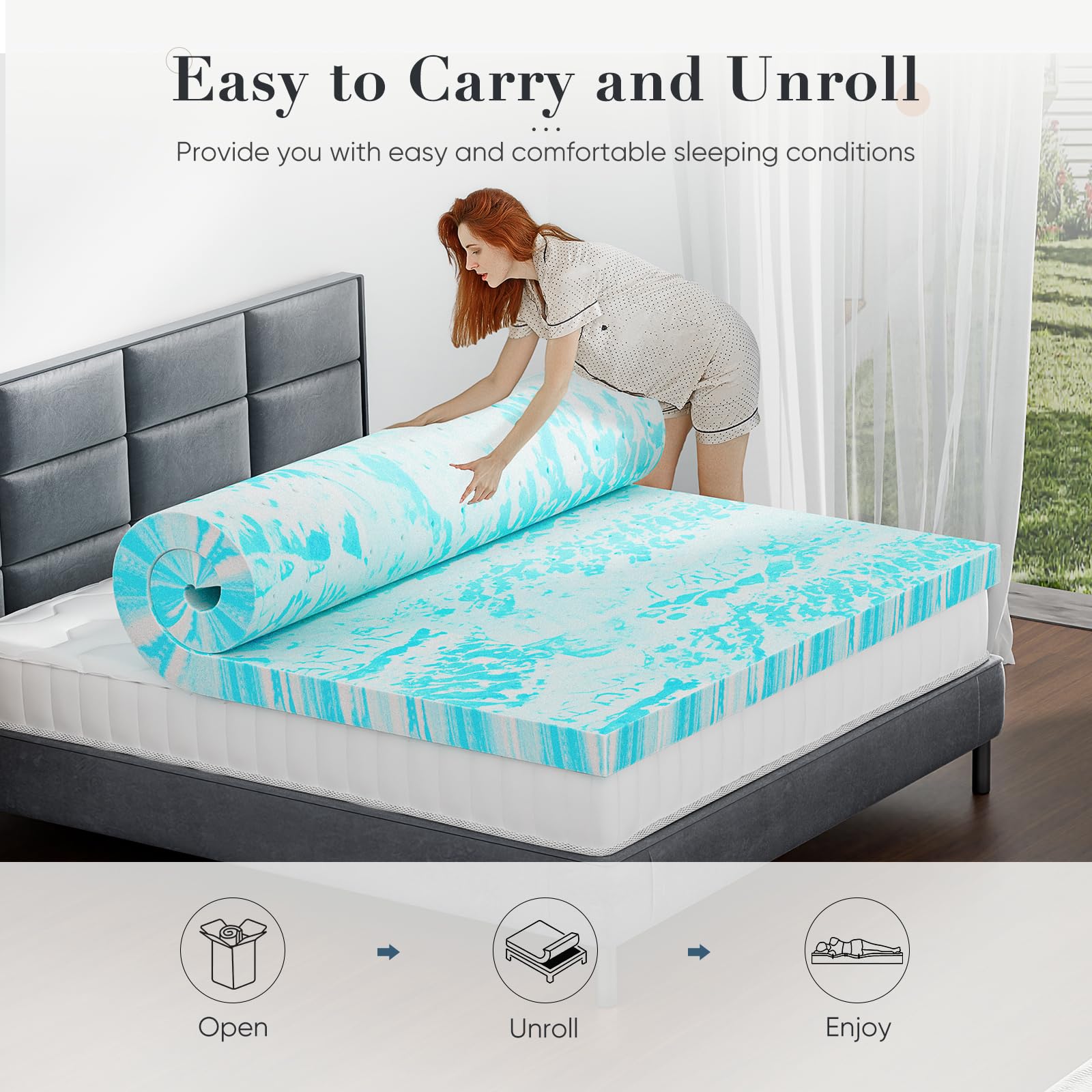 DUMOS high-density memory foam maintains shape and long-lasting softness