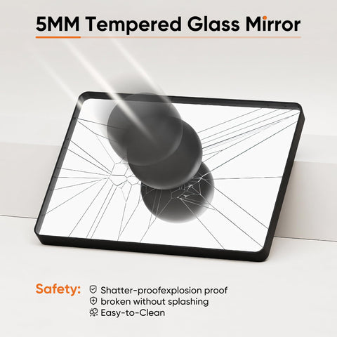 DUMOS wall mirror supports multiple hangs for flexible layout.