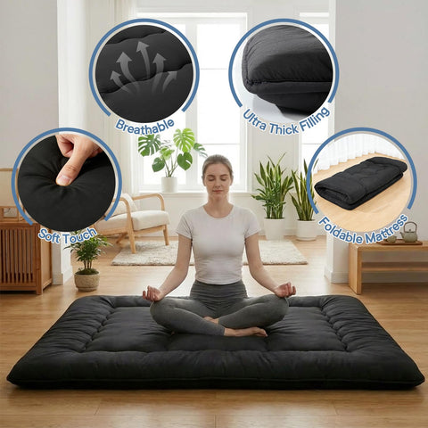 DUMOS twin used as a guest bed in a living room setup
