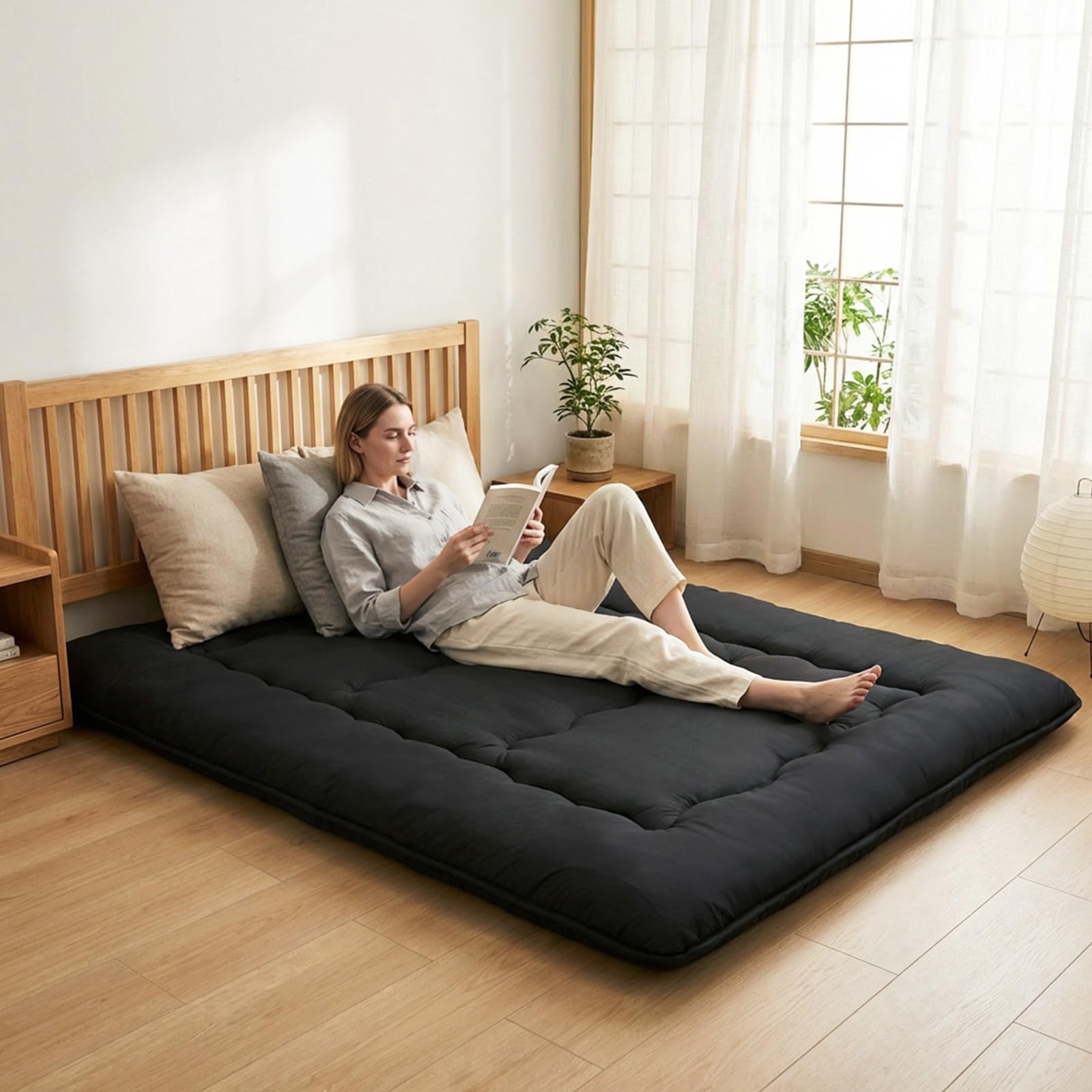 DUMOS versatile twin mattress serving as sofa extender exploration