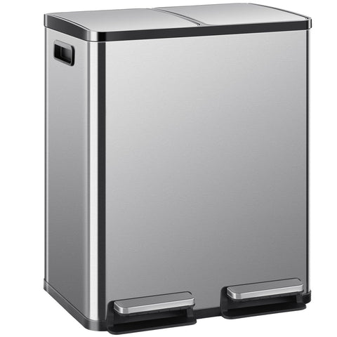 DUMOS kitchen trash can with lid and dual inner buckets keeps waste organized and odors contained.
