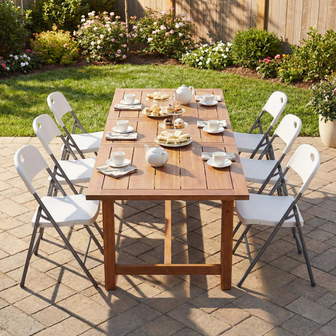 DUMOS lightweight folding chair easy to transport between spaces