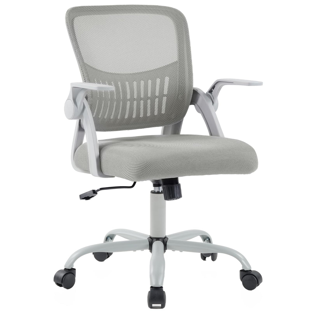 DUMOS mid-back lumbar chair with breathable mesh for cooling airflow during long work sessions.