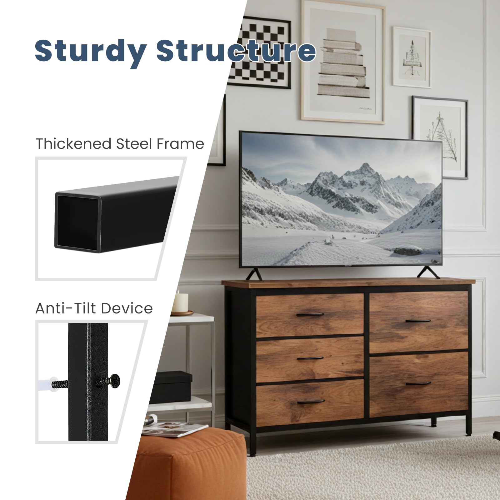 DUMOS multifunction dresser suits living room, bedroom, or hallway.