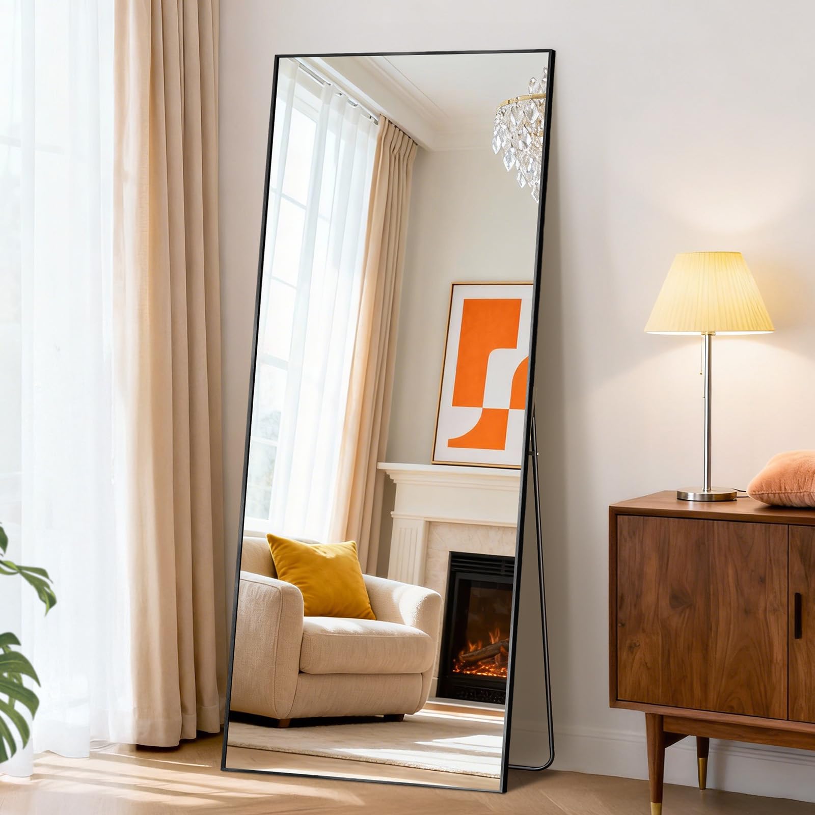 DUMOS multipurpose mirror ready for floor, wall, or lean setup