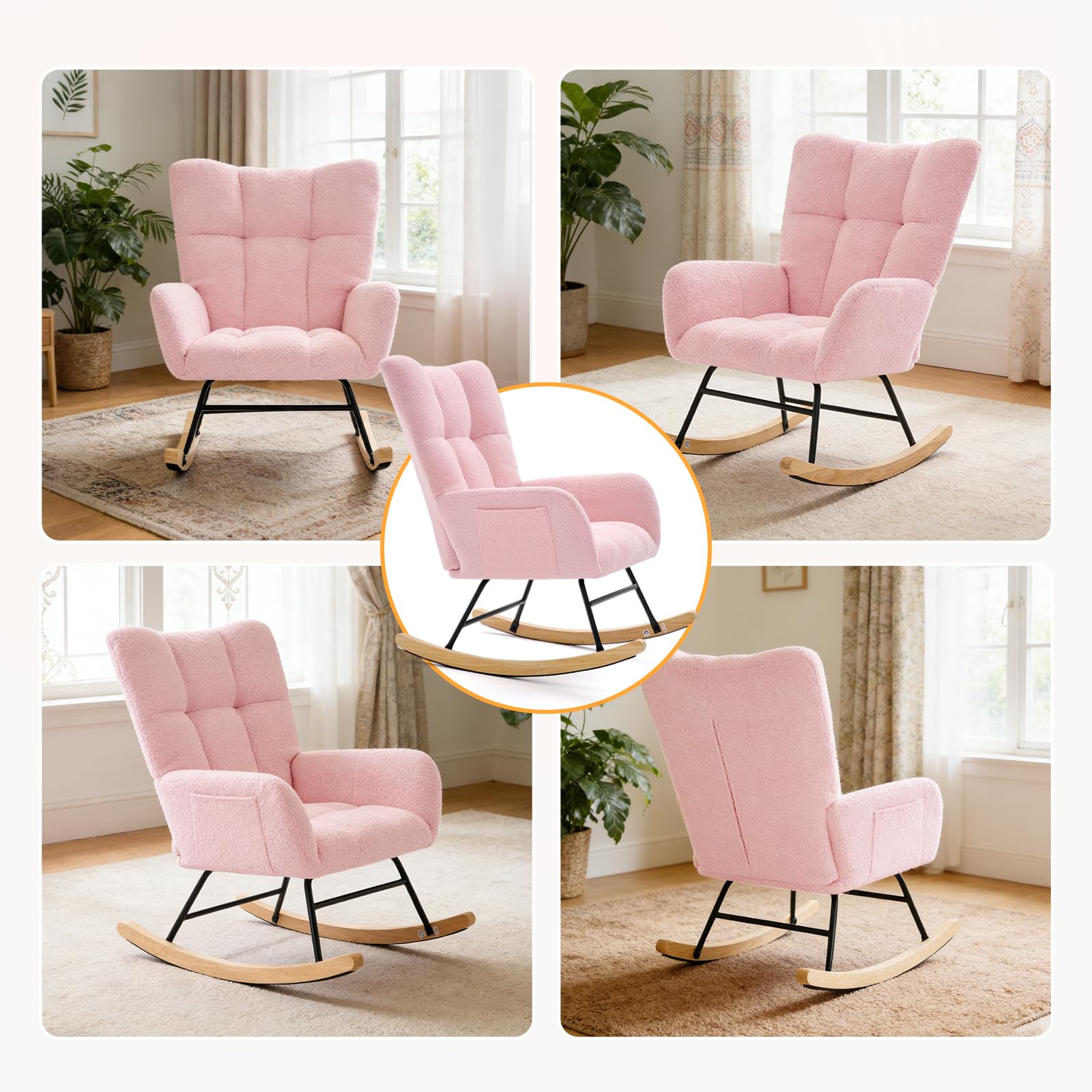 DUMOS teddy pink bedroom setup, compact design for small spaces.