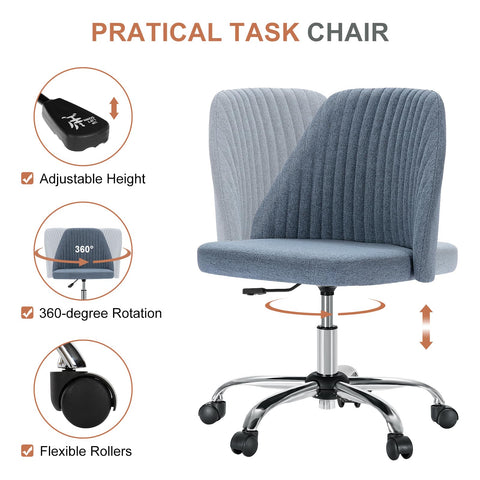 DUMOS 360 swivel chair with silent wheels for smooth movement across rooms.