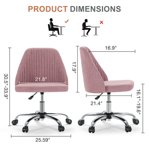 DUMOS Office Chair blush high-density cushion close-up showing plush comfort.
