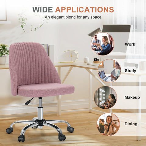 DUMOS Office Chair blush easy-assembly with clear instructions and included tools.