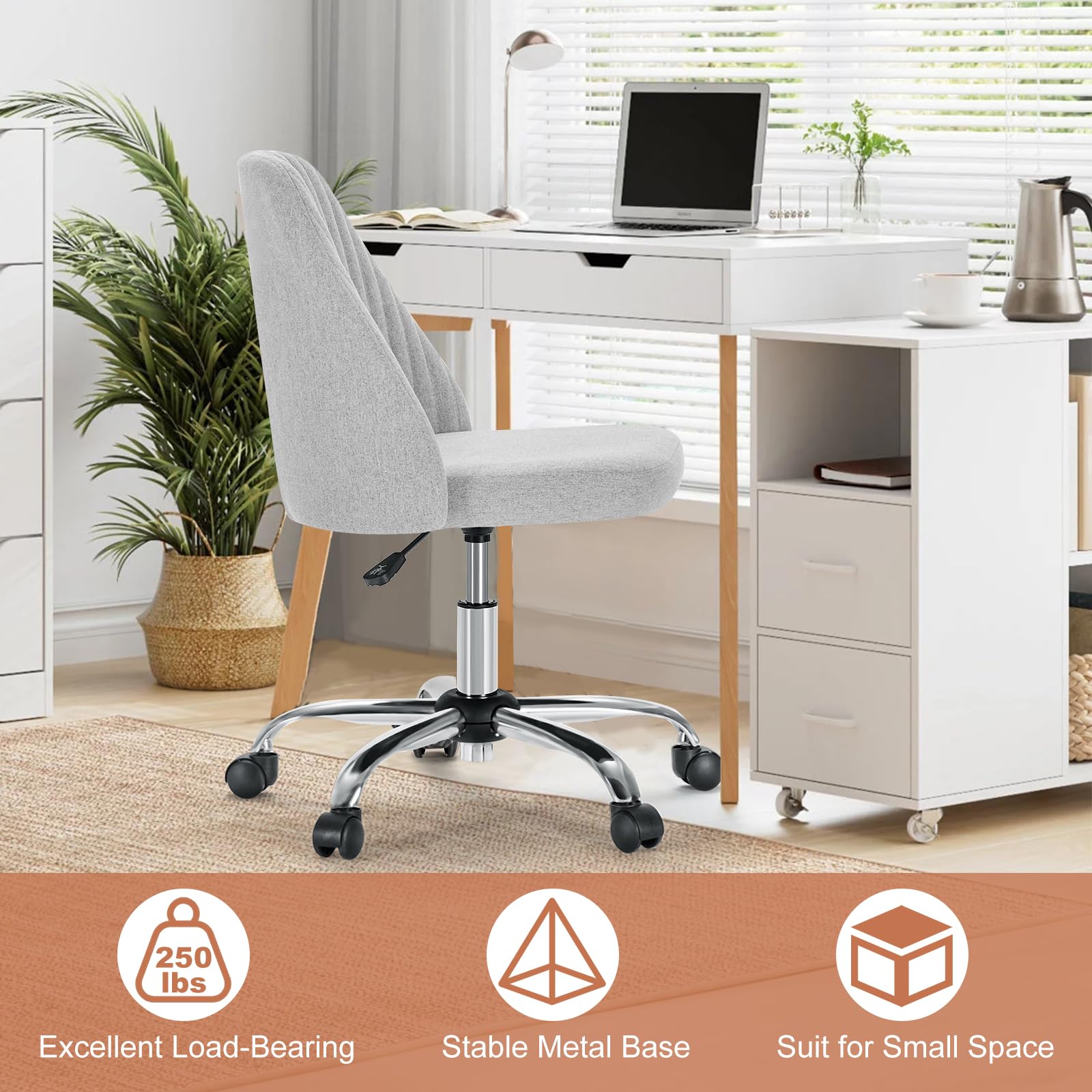 DUMOS Office Chair dense cushion resists sagging for lasting comfort.