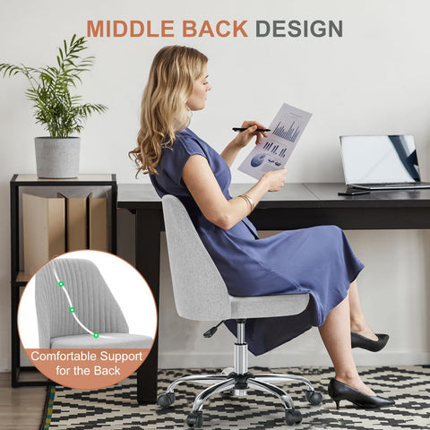 DUMOS Office Chair height-adjustable feature for personalized comfort at any desk.