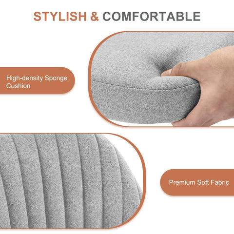 DUMOS Office Chair soft PU casters glide quietly, protecting floors.
