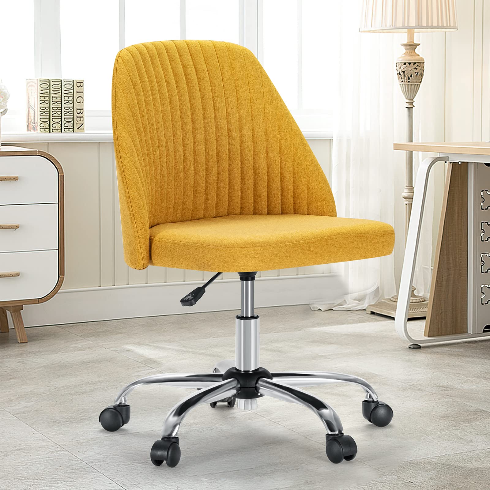 DUMOS vanity chair in a bedroom setup, ideal for quick morning routines