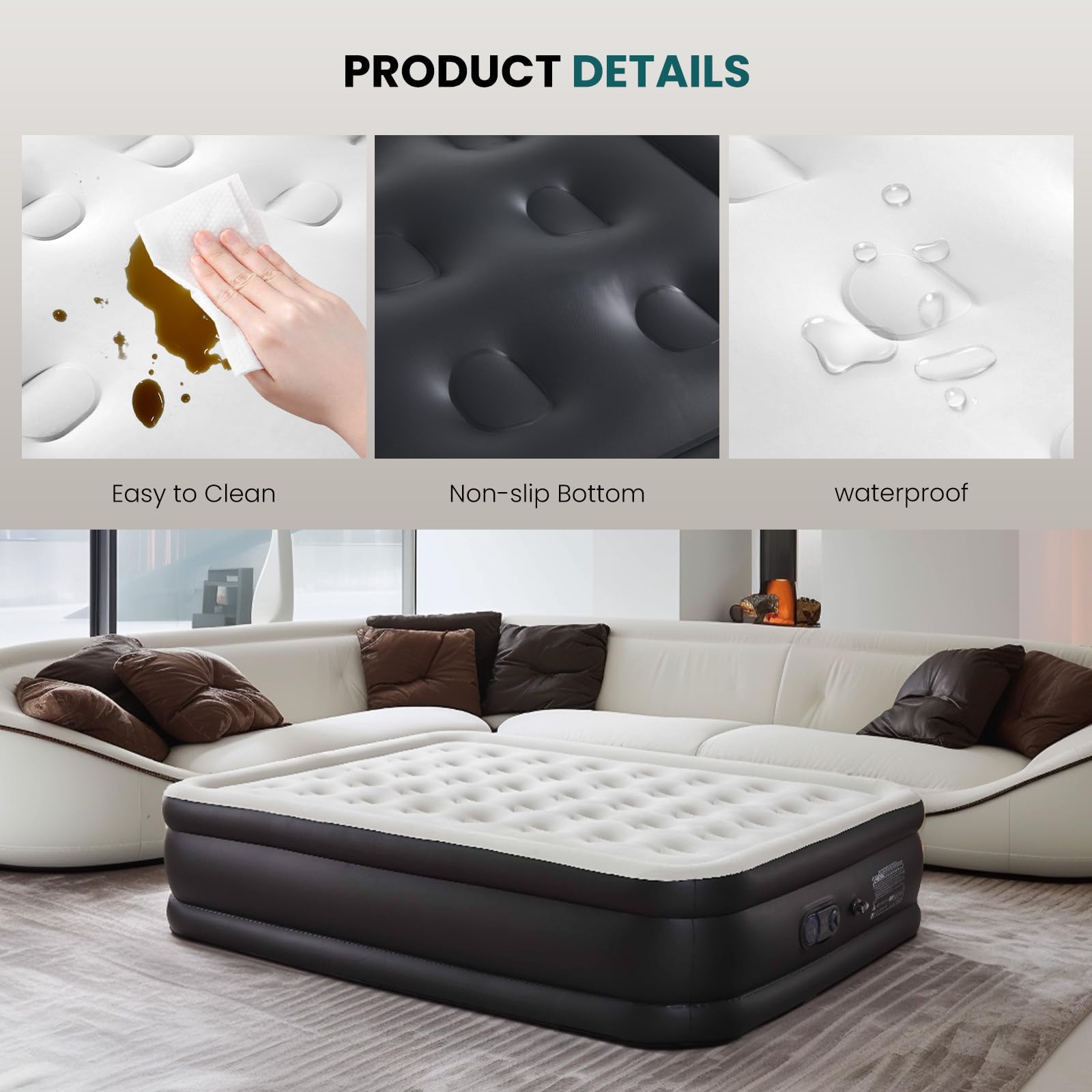 DUMOS Queen mattress suitable for home guests or outdoor adventures