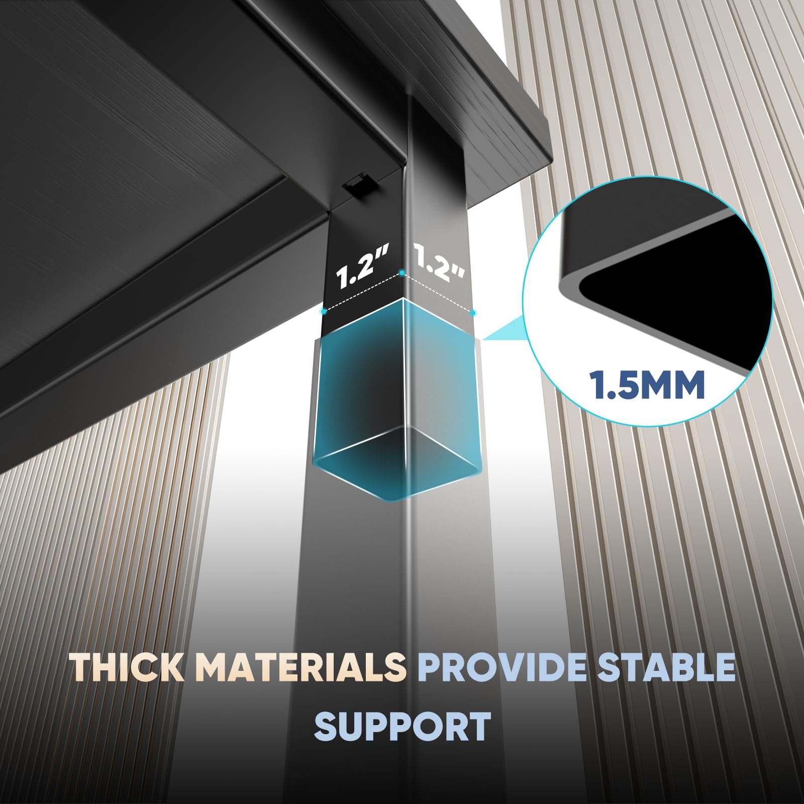 DUMOS scratch-resistant tabletop ready for spills and daily use.