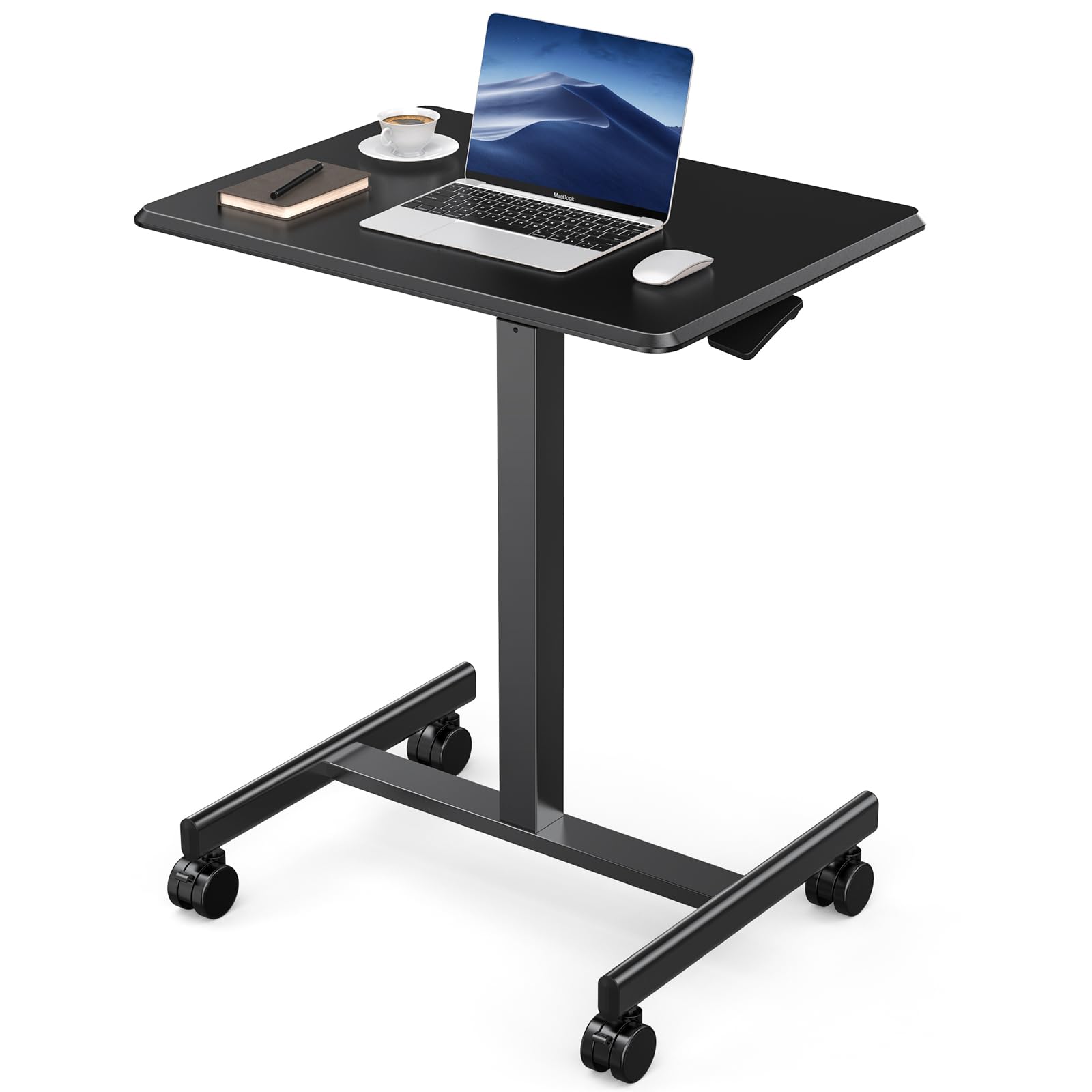 DUMOS small standing desk during assembly for quick setup