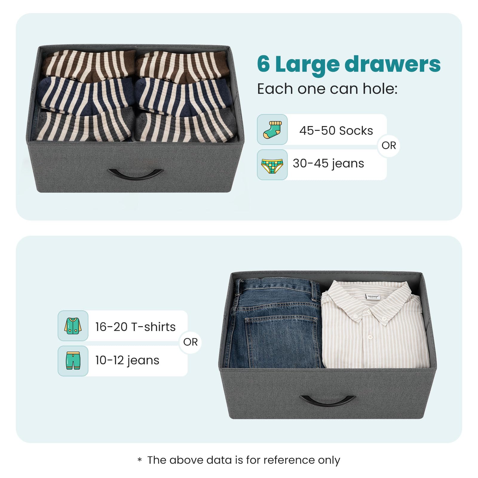 DUMOS dresser with sturdy metal frame ensures lasting support