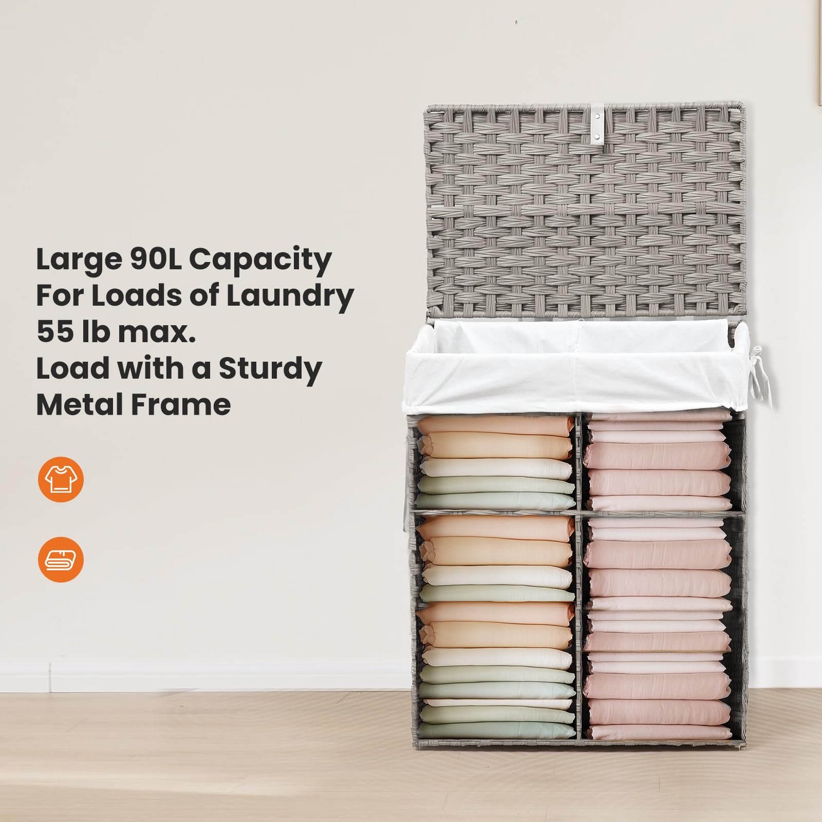 DUMOS sturdy steel frame provides lasting support with protective feet