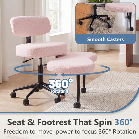 DUMOS teddy fabric meditation chair seat infused with soft comfort