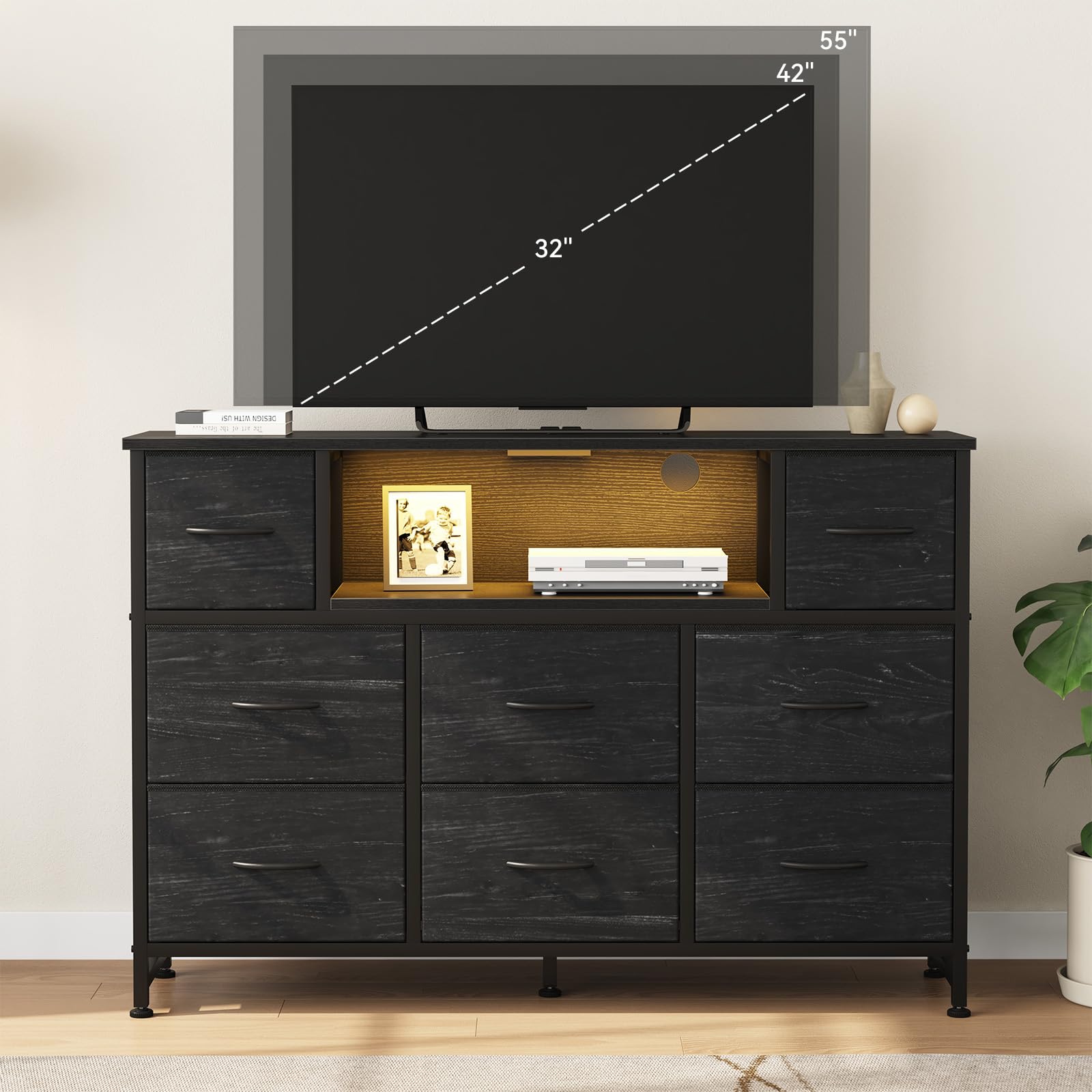 DUMOS TV Stand Dresser easy assembly with included tools