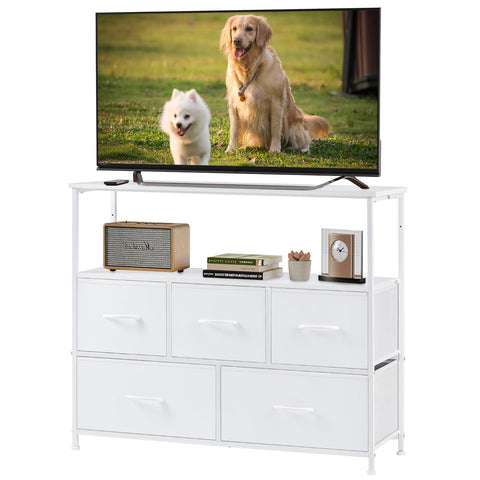 DUMOS TV Stand with open shelf for organized media storage
