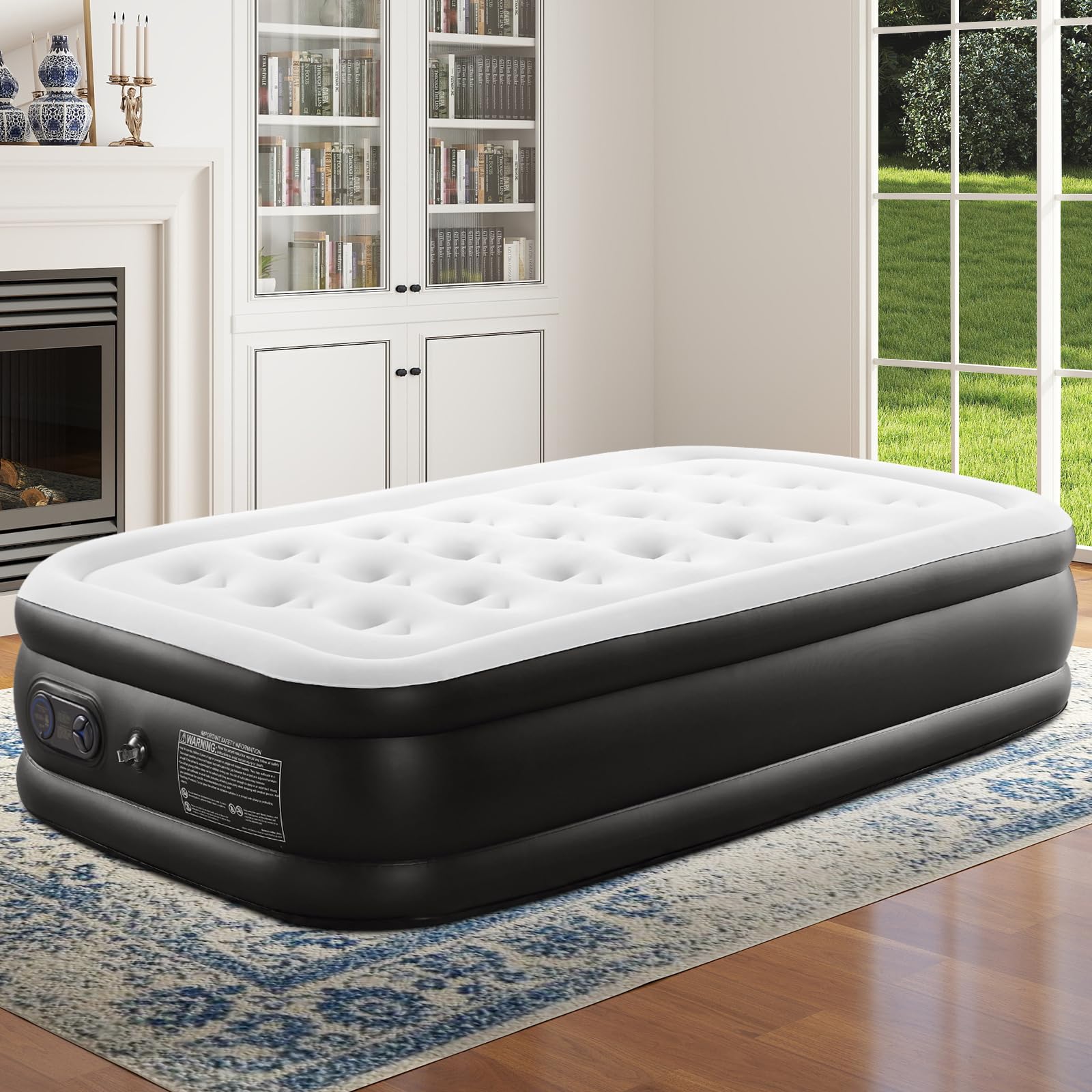 DUMOS twin air mattress with non-slip bottom for stable sleep