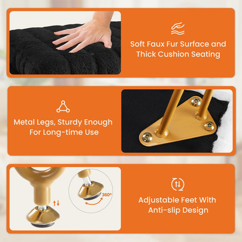 DUMOS modern vanity stool complements contemporary interiors.