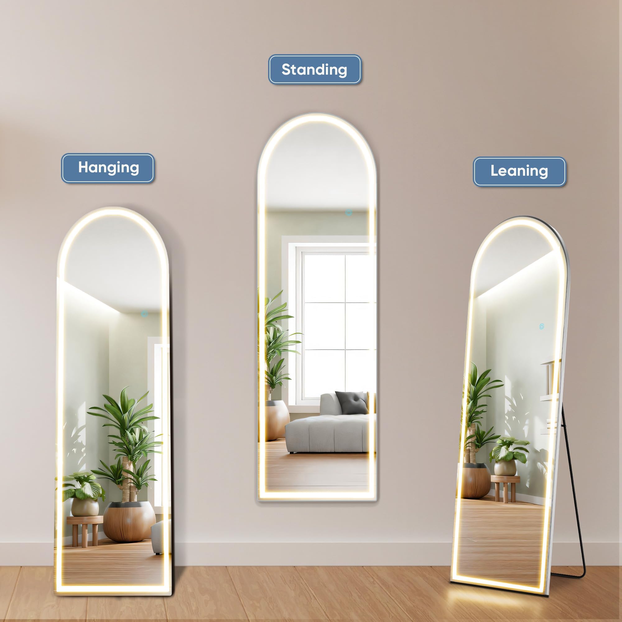 DUMOS wall-mount or lean placement for flexible setup.