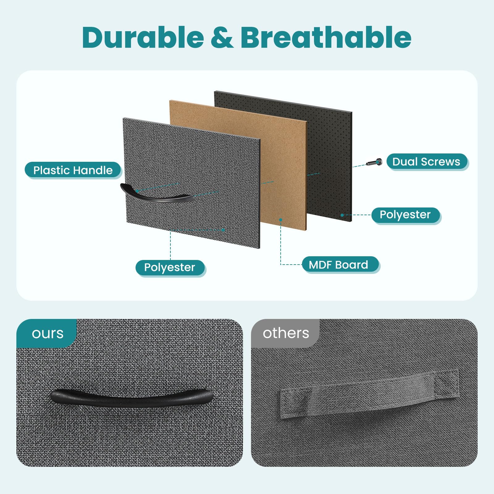 DUMOS wooden top detail adds warm contrast and resilience