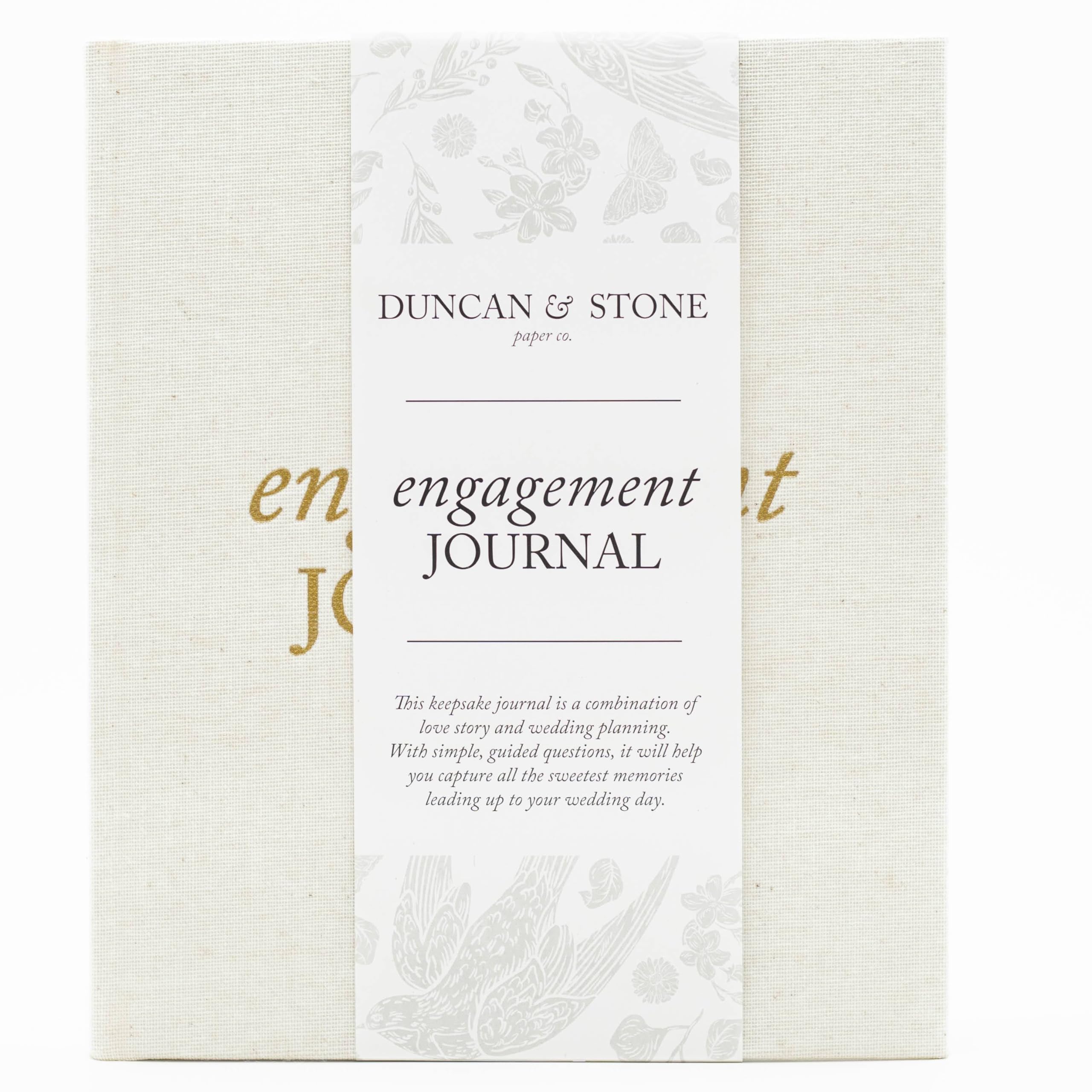 DUNCAN & STONE Engagement Journal ivory cover for timeless memory-keeping