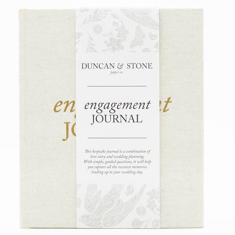 DUNCAN & STONE Engagement Journal ivory cover for timeless memory-keeping