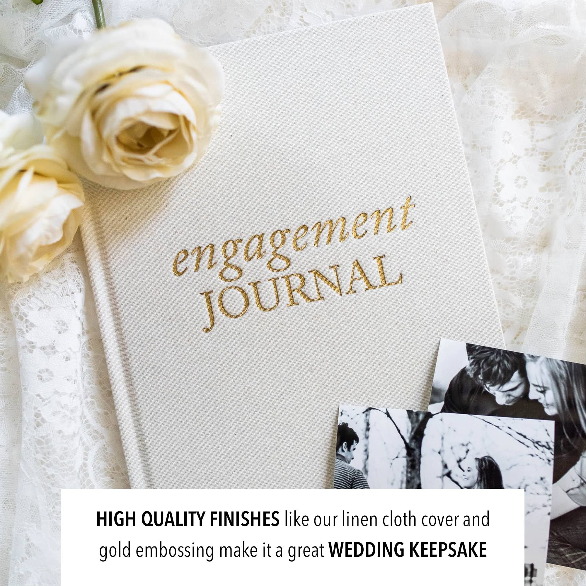 DUNCAN & STONE engagement journal pages layout for organized memories