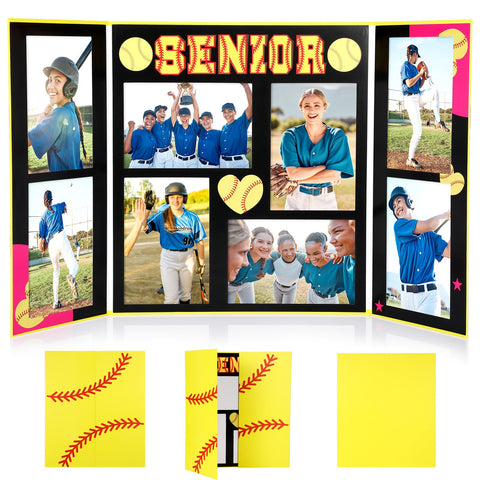 Dunzoom Softball Senior Night frame with an 8-slot display for easy memory arrangement.
