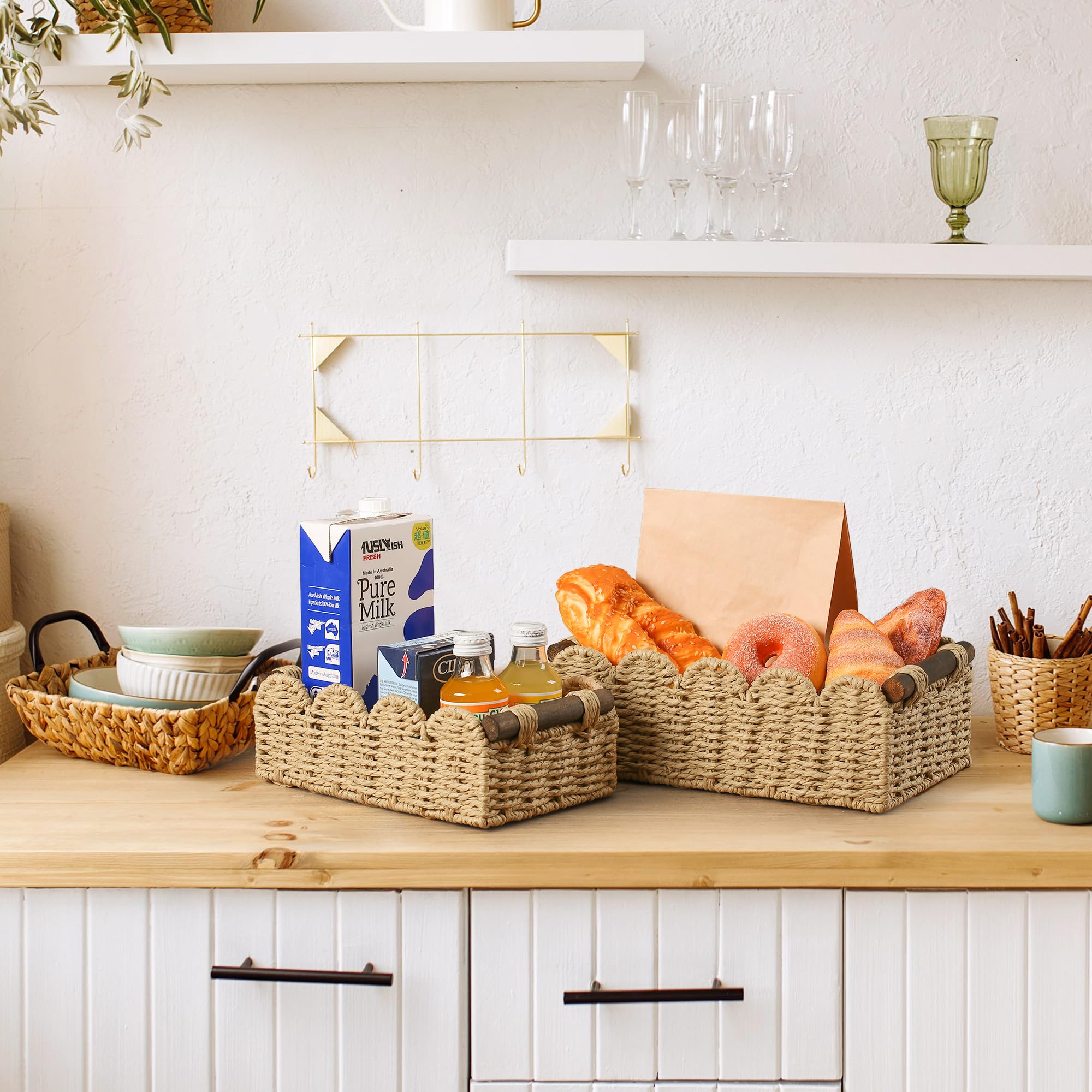 DUOER compact-desk-organizer-wicker complements a tidy workspace.