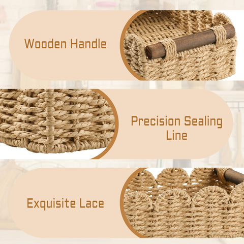 DUOER handmade-wicker-basket-closeup reveals tight weave and craft quality.