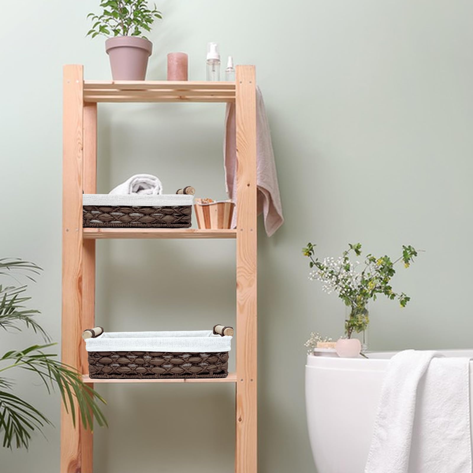 DUOER living room and kitchen multi-use basket keeps items tidy