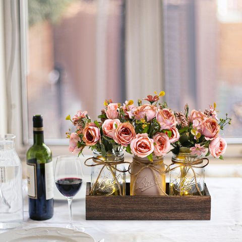 DUOER mason jars separate-use offer flexible arrangements or small item storage